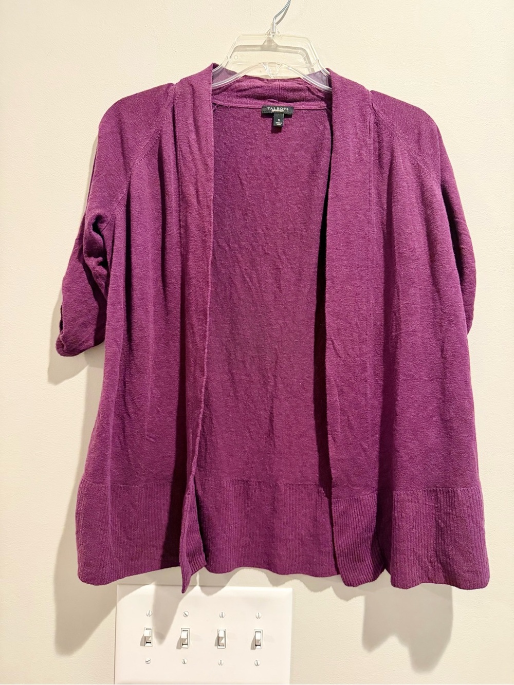 Talbots Purple Open-Front Women's Cardigan